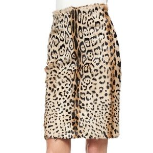 DVF “Vania” Pencil Skirt- (real lamb fur)